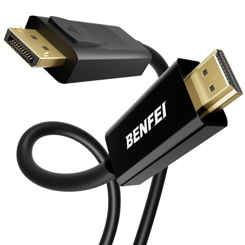 Câble Displayport Vers Hdmi, Adaptateur 0,9 M Displayport Vers Hdmi Mâle Vers Mâle Cordon Plaqué Or Pour Lenovo, Hp, Asus, Dell Et Autres Marques[Z366]