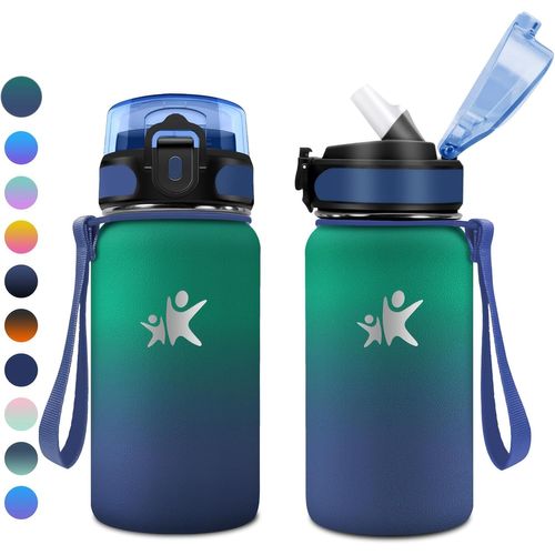 Gjfty-Gourde Isotherme 500ml, Bouteille Isotherme Double Paroi, Gourde Reutilisable Aver Paille, Sans Bpa, Anti-Fuite, Bouteille Isotherme Pour Enfant, Adulte, L'école, Fitness, Camping