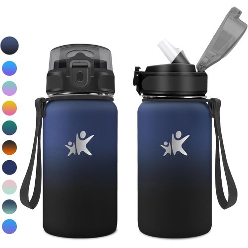 Gourde Isotherme 500ml, Bouteille D'eau Étanche, Gourde Avec Paille, Gourde Enfant Isotherme, Bouteille Sans Bpa, Bouteille Isotherme Pour Enfant, L'école, Bureau, Fitness