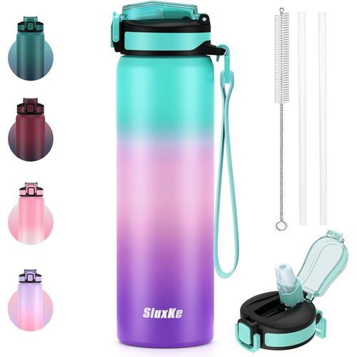Gourde En Acier Inoxydable - 700 Ml - Bouteille D'eau Isolée En Acier Inoxydable - Sans Bpa - Anti-Fuite - Pour L'extérieur, Le Sport, L'école, Le Fitness