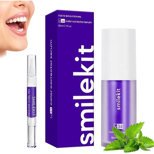 Kalanka-Dentifrice Violet Blanchissant 2 Pcs Hi Smile Correcteur De Couleur Dentifrice Blanchissant Blanchiment Dentaire Purple Toothpaste Violet Produit Blanchir Les Dents Nettoyage Buccal Diamond S Blanc