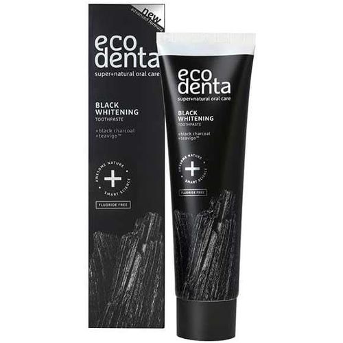 Kalanka-Dentifrice Au Charbon Actif Ecodenta Sans Fluor I Dentifrice Au Charbon Noir Blanchiment Des Dents I Dentifrice Blanchissant Au Charbon Actif Noir 100 Ml Blanc
