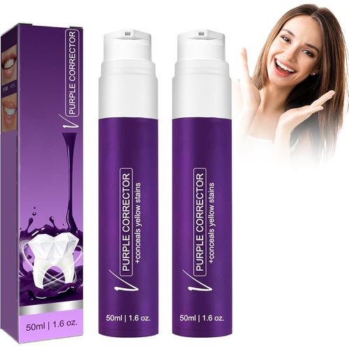 Kalanka-2pcs Dentifrice, Dentifrice Violet, V34 Dentifrice Violet, Enlever Les Taches, Nettoyage Et Blanchiment Des Dents, Haleine Fraîche,2pcs*50ml, Toothpastes (05) Blanc
