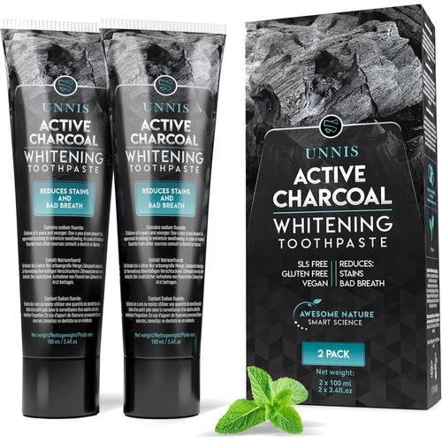 Kalanka-Blanchiment Dentaire Professionnel Charbon Actif 2 Pack Dentifrice Blanchissant Dentifrice Charbon Naturel Blanchisseur De Dents Blanches Poudre De Charbon Blanchissante Teeth Whitening Tooth Blanc