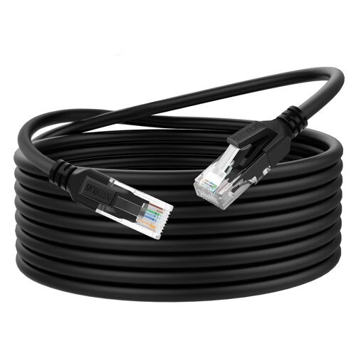 KALANKA-Câble Ethernet en Ligiud Silicone Cat 6 2m, Ultra Flexible RJ45 Cat 6a, Cordon LAN Gigabit Souple pour Mac, PC, Routeur, PS4/5 (Noir)