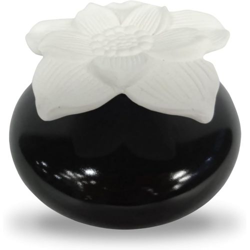Trahoo-Diffuseur De Parfum Par Capillarité Fleur Narcisse Noir ¿ Diffuseur Huile Essentielle Parfum D¿Ambiance Et Senteurs Maison ¿ Vase En Céramique Et Fleur En Plâtre ¿ Diffusion Naturelle ¿ Zen¿Ar 