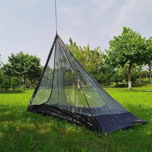 Tente De Camping Ultralégère En Demi-Maille Pour 1 À 2 Personnes ¿ Imperméable, Ventilée, Installation Rapide, Aventure En Plein Air Sans Insectes