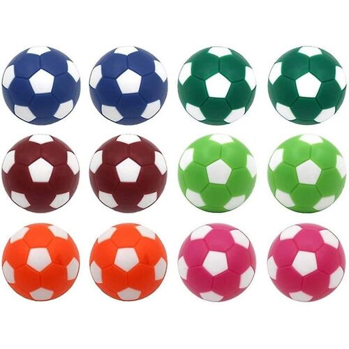 Ballons de baby-foot multicolores et vibrants ¿ Ballons de football d'intérieur durables de 36 mm pour un plaisir sans fin