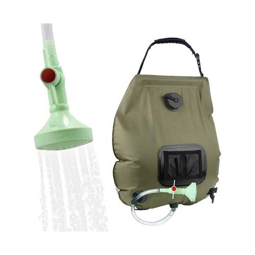 Sac de douche solaire écologique de 20 L avec tuyau amovible - Parfait pour le camping, la randonnée et les aventures en plein air !