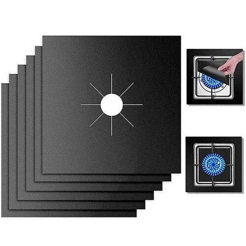 Lot De 5 Caches Antiadhésifs Pour Brûleurs De Cuisinière À Gaz - Protections En Ptfe Pour Un Nettoyage Facile Et Une Surface De Cuisson Nette