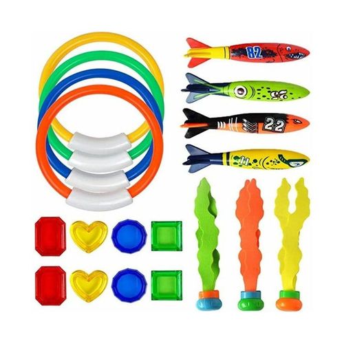 Ensemble D'anneaux De Plongée Colorés Pour Enfants De 19 Pièces - Jouets De Piscine Amusants Pour Le Développement Des Compétences Et Les Liens Familiaux !