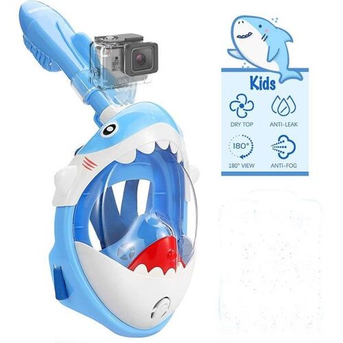 Masque De Plongée Intégral Pour Enfants - Anti-Buée, Anti-Fuite, Vue À 180°, Design Dessin Animé, Silicone Sûr, Parfait Pour Les Aventures Sous-Marines !