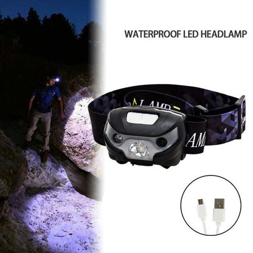 Lampe Frontale Led Étanche Ultra-Lumineuse - Rechargeable, Mise Au Point Réglable, 3 500 Lumens, Fonctionnement Mains Libres, Idéale Pour Le Camping Et Le Bricolage