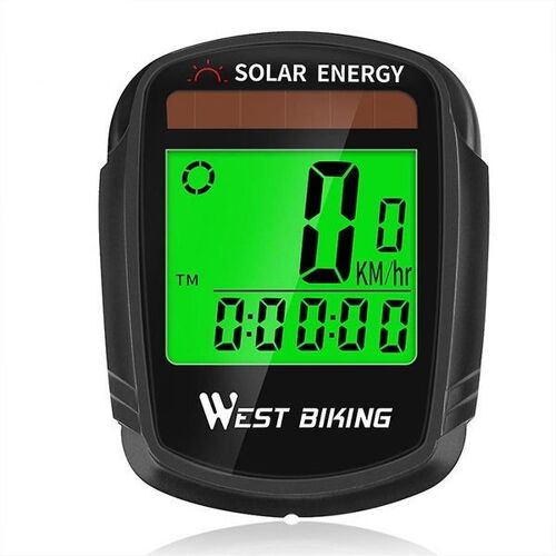 Compteur De Vélo Solaire Sans Fil Écologique ¿ Compteur De Vitesse Étanche Avec Rétroéclairage Lcd Pour Le Cyclisme Par Tous Les Temps