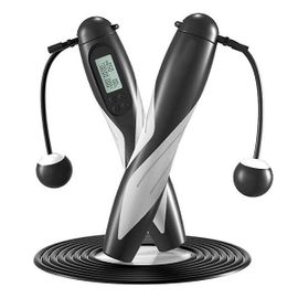 Corde À Sauter Intelligente Avec Compteur Numérique ¿ Suivi Des Calories, Du Temps Et Des Rotations | Mode Double Saut Et Design Ergonomique Pour Les Entraînements En Salle