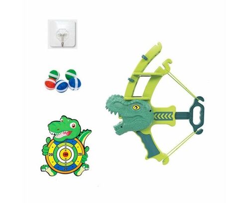Ensemble De Fléchettes Velcro Dinosaur Avec 5 Balles Collantes Et Un Arc - Jeu Amusant Et Sûr Pour Les Enfants De 3 À 9 Ans, Cadeau Idéal Pour L'apprentissage Actif !