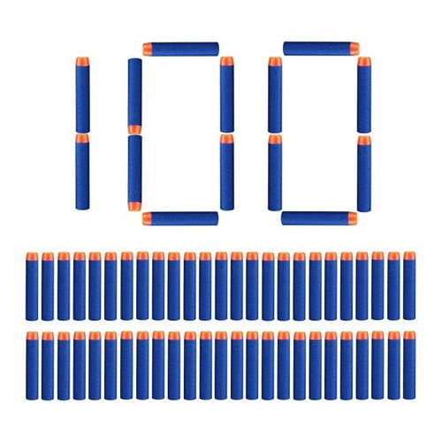 Lot De 100 Fléchettes En Mousse Bleue De 7,2 Cm Pour Blasters Nerf N-Strike Elite - Munitions De Jouets Sûres, Douces Et Amusantes Pour Les Enfants !