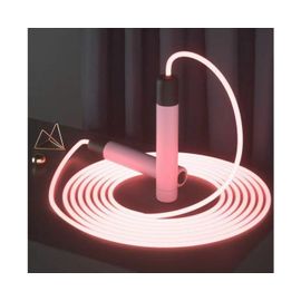 Glow & Go : Corde À Sauter Led Réglable Pour Tous Les Âges - Rose, Sans Enchevêtrement, Parfaite Pour Le Fitness Et Le Plaisir !