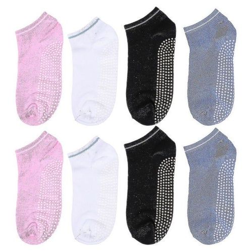 Paires De Chaussettes Antidérapantes Pour Le Yoga, Le Pilates Et La Maison - Chaussettes Antidérapantes Confortables, Élégantes Et Durables Aux Couleurs Assorties