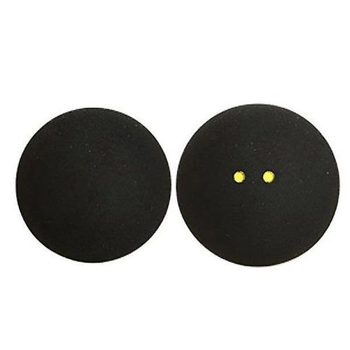 Lot De 2 Balles De Squash À Faible Vitesse ¿ Deux Points Jaunes Pour Débutants ¿ Balles D'entraînement En Caoutchouc Noir Durable Pour L'entraînement En Extérieur