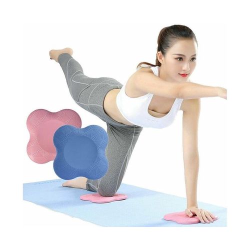 Genouillères De Yoga Écologiques ¿ Lot De 2 Pour Genoux, Mains, Poignets Et Coudes ¿ Légères, Durables, Supportent 150 Kg ¿ Options Bleu Et Rose