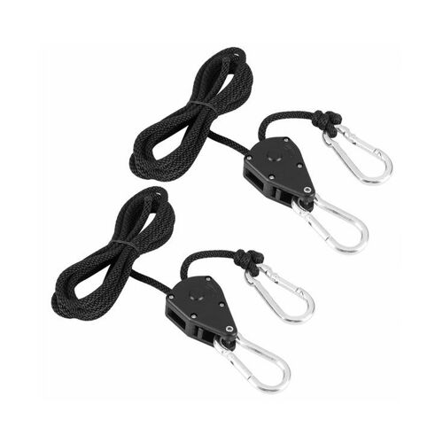 Lot De 2 Cordes À Cliquet Robustes De 1/8"" Pour Tentes, Ventilateurs Et Lampes De Culture - Réglables, Capacité De 105 Lb, Solution De Suspension Durable Et Polyvalente