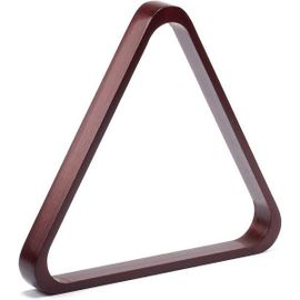 Support de billard en acajou de qualité supérieure pour 8 et 9 boules - Cadre triangulaire durable, bords lisses, idéal pour les salles de jeux et les bars
