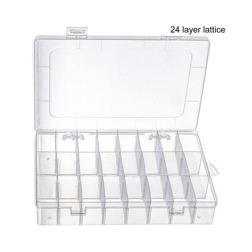 Boîte De Rangement Transparente Réglable À 24 Compartiments Pour Perles, Objets Artisanaux Et Articles De Pêche ¿ Solution De Rangement Durable Et Personnalisable