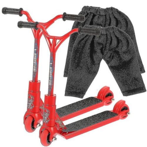 Mini-Trottinette À Doigts : 2 Jouets Amusants Pour L'entraînement Des Doigts, Pour Le Développement Des Compétences Et Le Divertissement