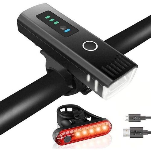 Kit D'éclairage Led Pour Vélo Rechargeable Par Usb Avec Capteur Intelligent - Feux Avant Et Arrière Pour Une Sécurité Accrue Et Une Utilisation Polyvalente En Extérieur