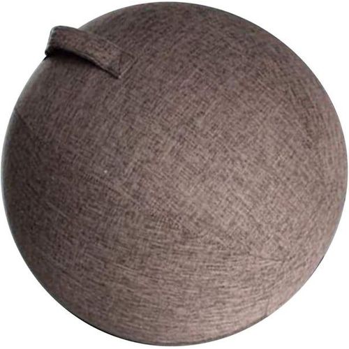 Housse De Protection Élégante Et Antidérapante Pour Ballon De Yoga ¿ 65 Cm En Coton Et Lin Pour Le Fitness Et Le Bureau, Respirante Et Ajustée, Bleu Et Marron