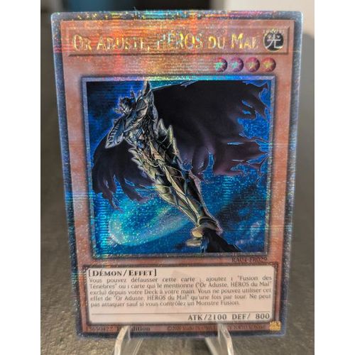 Yu-Gi-Oh ! Or Aduste, Héros Du Mal Ra04-Fr029 Qcsr (Quarter Century Secret Rare)