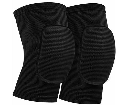 Genouillères De Protection Souples Et Respirantes Pour Le Sport ¿ Idéales Pour Le Football, Le Basket-Ball, Le Yoga, Le Patinage Et Plus Encore ¿ Taille Moyenne, Noires