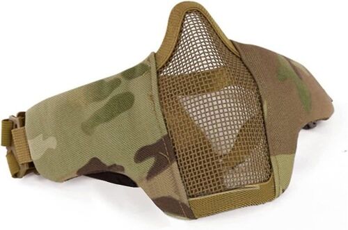 Masque Tactique Pliable Demi-Visage ¿ Maille De Protection Légère Pour Airsoft, Paintball, Cosplay Et Activités De Plein Air