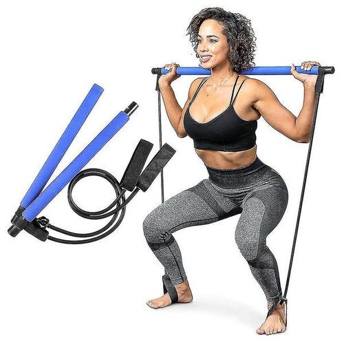 Kit De Barre De Pilates Portable Avec Bandes De Résistance ¿ Bâton D'entraînement Complet À Domicile Pour Tous Les Niveaux De Forme Physique