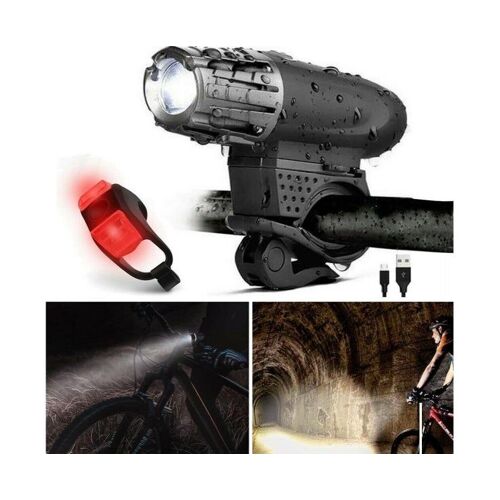 Ensemble D'éclairage De Vélo Rechargeable Par Usb - Phare Avant 1 000 Lumens Et Double Feu Arrière Pour Une Sécurité Et Une Visibilité Optimales