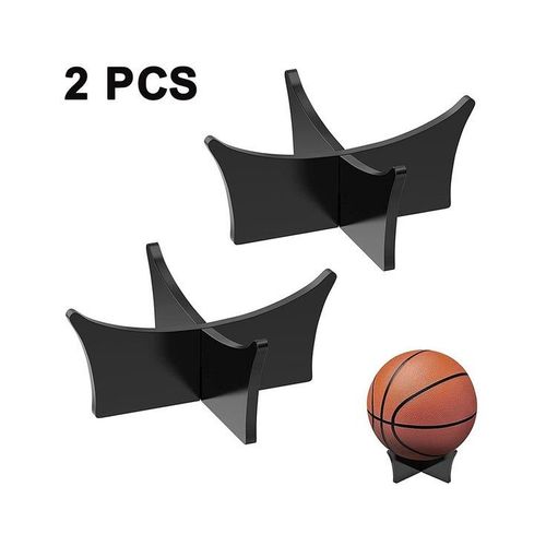 Présentoirs De Ballons De Sport En Acrylique ¿ Lot De 2 Pour Basket-Ball, Football, Soccer Et Plus Encore ¿ Design Élégant, Durable Et Polyvalent, 12 X 12 X 6,4 Cm