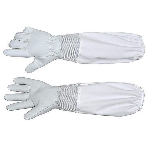 Gants de pêche et d'apiculture en peau de chèvre de qualité supérieure - Durables, confortables, longs, respirants, ajustement sûr pour le jardin et l'industrie