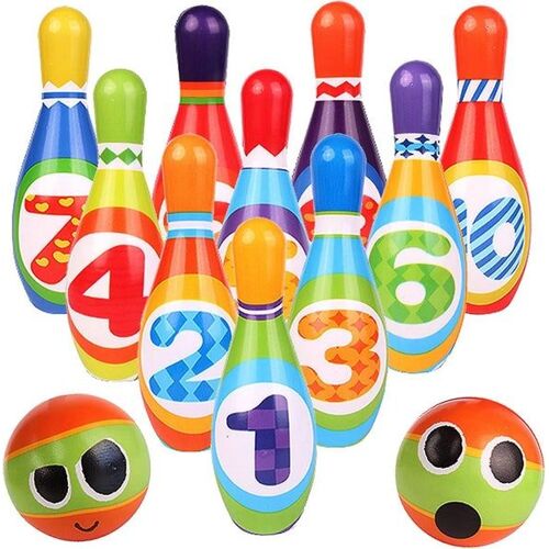 Ensemble De Bowling En Mousse Amusant Pour Enfants - 10 Quilles Et 2 Boules Pour Le Développement Des Compétences Et Le Jeu Actif - Cadeau Parfait Pour Les 4 À 12 Ans !