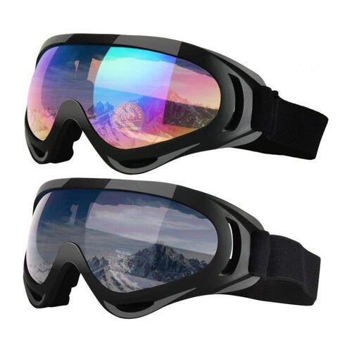 Lot De 2 Masques De Ski Pour Enfants Et Adultes - Protection Uv, Multifonctions, Confortables Et Durables Pour Les Sports De Neige Et Les Activités De Plein Air