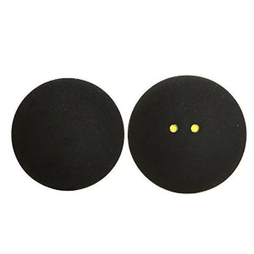 Lot De 2 Balles De Squash Basse Vitesse ¿ Caoutchouc Noir Avec 2 Points Jaunes Pour Débutants Et Entraînement ¿ Idéales Pour Les Séances D'entraînement En Extérieur