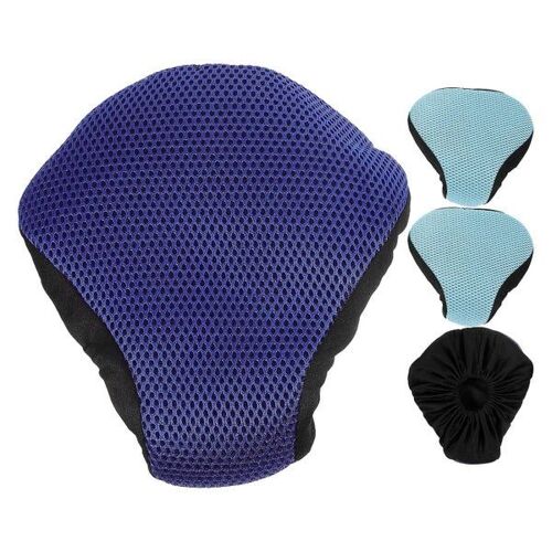 Lot De 4 Housses De Selle De Vélo Respirantes ¿ Coussins Confortables, Antichoc Et Antidérapants Pour Tous Types De Vélos ¿ Options Bleu Foncé Et Bleu Clair