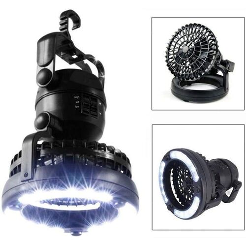 Lanterne LED portable tout-en-un et ventilateur de plafond - Idéal pour le camping, les urgences et les aventures en plein air