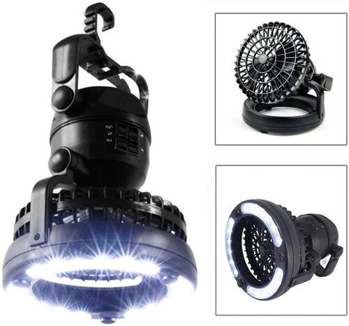 Lanterne LED portable tout-en-un et ventilateur de plafond - Idéal pour le camping, les urgences et les aventures en plein air