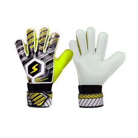 Gants De Gardien De But De Football Pour Jeunes Avec Renforts Pour Les Doigts Et Double Support De Poignet ¿ Jaune, Taille 5 ¿ Protection Et Adhérence Optimales Pour Les Jeunes Athlètes
