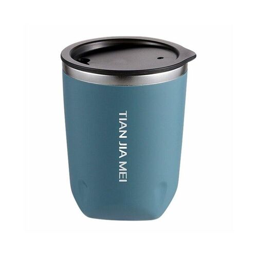 Bouteille Isotherme De Camping En Acier Inoxydable Bleu - Bouteille D'eau De Sport De 300 Ml Avec Couvercle Anti-Fuite Et Isolation Pour Les Aventures En Plein Air