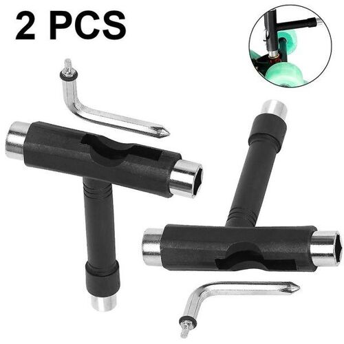 Ensemble D'outils Multifonctions Pour Skateboard - Léger, Durable, Tout-En-Un Pour Skateboards, Longboards, Trottinettes Et Plus Encore - 2 Ensembles