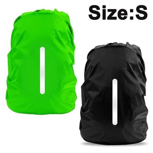 Lot de 2 housses de pluie imperméables pour sac à dos avec bandes réfléchissantes - Durables, réglables et polyvalentes pour toutes les conditions météorologiques