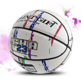 Ballon De Basket-Ball Universitaire Vibrant De Taille 6/7 - Cuir Pu Coloré, 28,5"" Pour Jouer Dans La Rue Et À L'intérieur, Cadeau Parfait Pour Les Enfants !