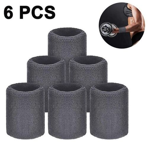 Bracelets De Sport En Tissu Éponge Fluo Pour Hommes Et Femmes - Lot De 6, Bandeaux Anti-Transpiration En Coton Durable, Antidérapants Et Évacuant L'humidité